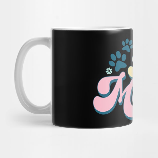 Retro Dog Mom Paw Gifts by The WYLD Tribe